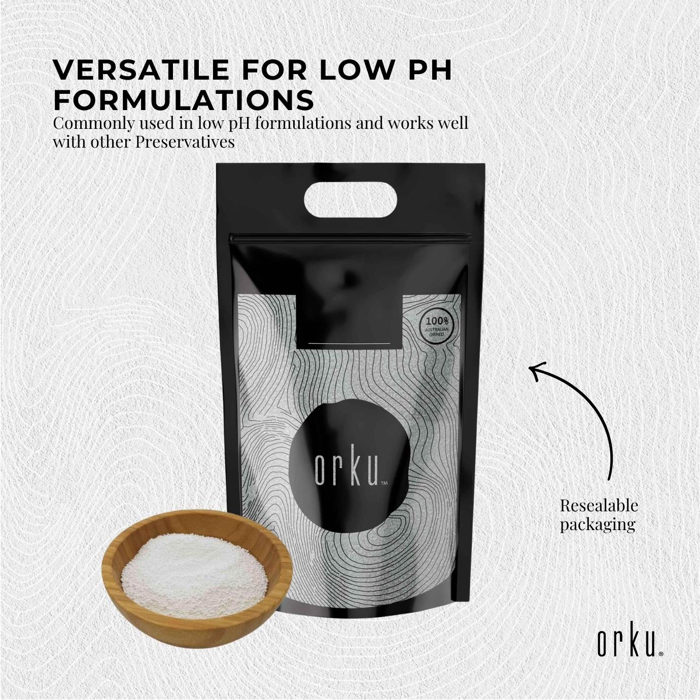 Orku 5Kg Sodium Benzoate USP/FCC Grade Prills – E211 Preservative CAS 532-32-1-3