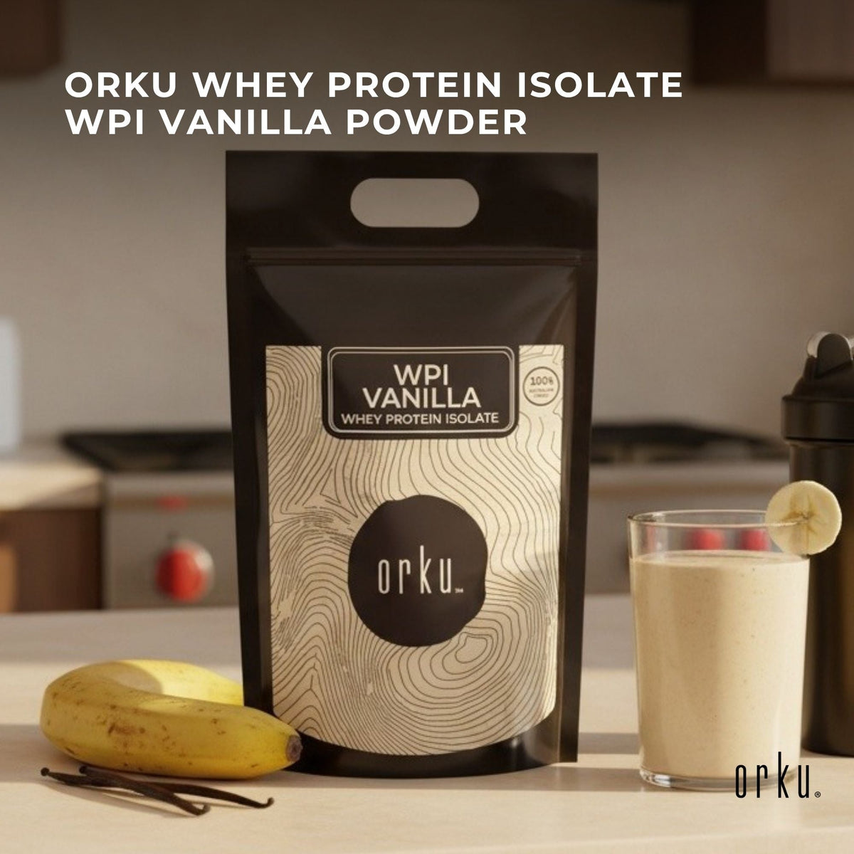 Orku 5Kg Whey Protein Isolate WPI Vanilla Powder-1