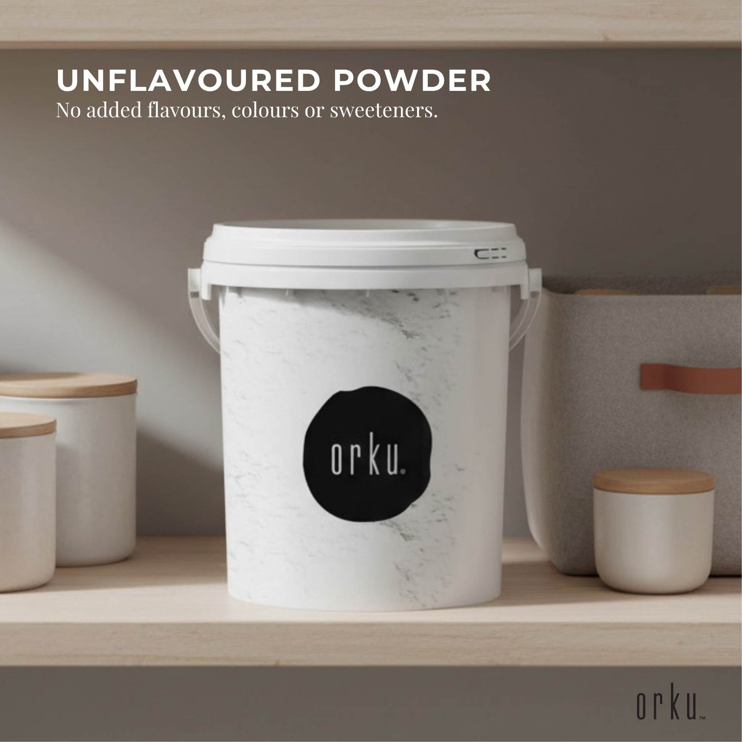 Orku 800g Magnesium Bisglycinate Powder Unflavoured Chelated - Tub-4