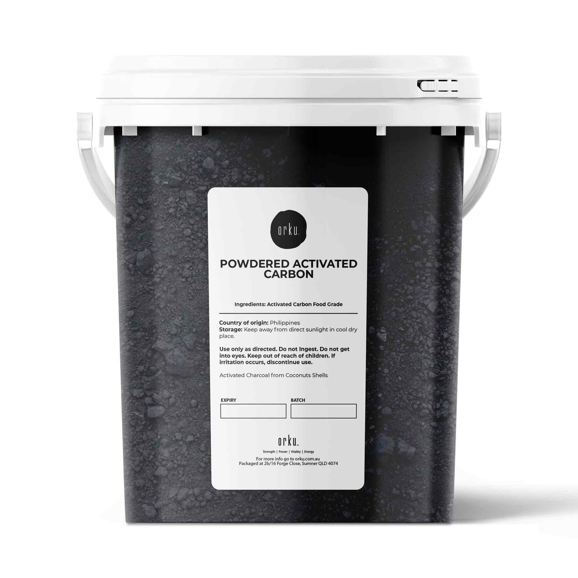 Orku Activated Carbon Powder Coconut Charcoal Bucket - Water Filtration-4