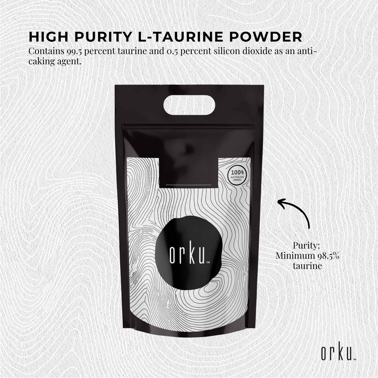 Orku Bulk 10Kg Taurine Powder High Purity L-Taurine Amino Acid Ingredient-2