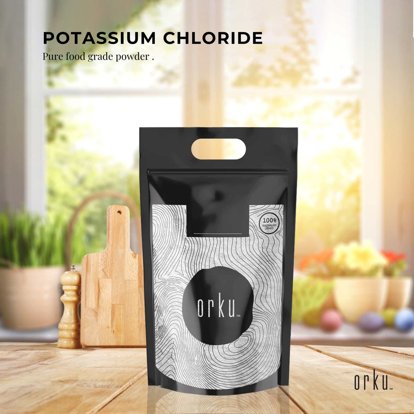 Orku Bulk 20Kg Potassium Chloride Powder (KCl) - Food Grade E508 Salt Substitute-1