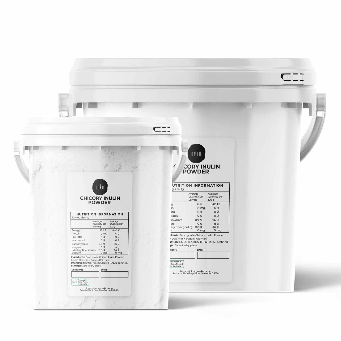 Orku Chicory Root Inulin Powder Tub - Unflavoured Natural Prebiotic Fibre-0