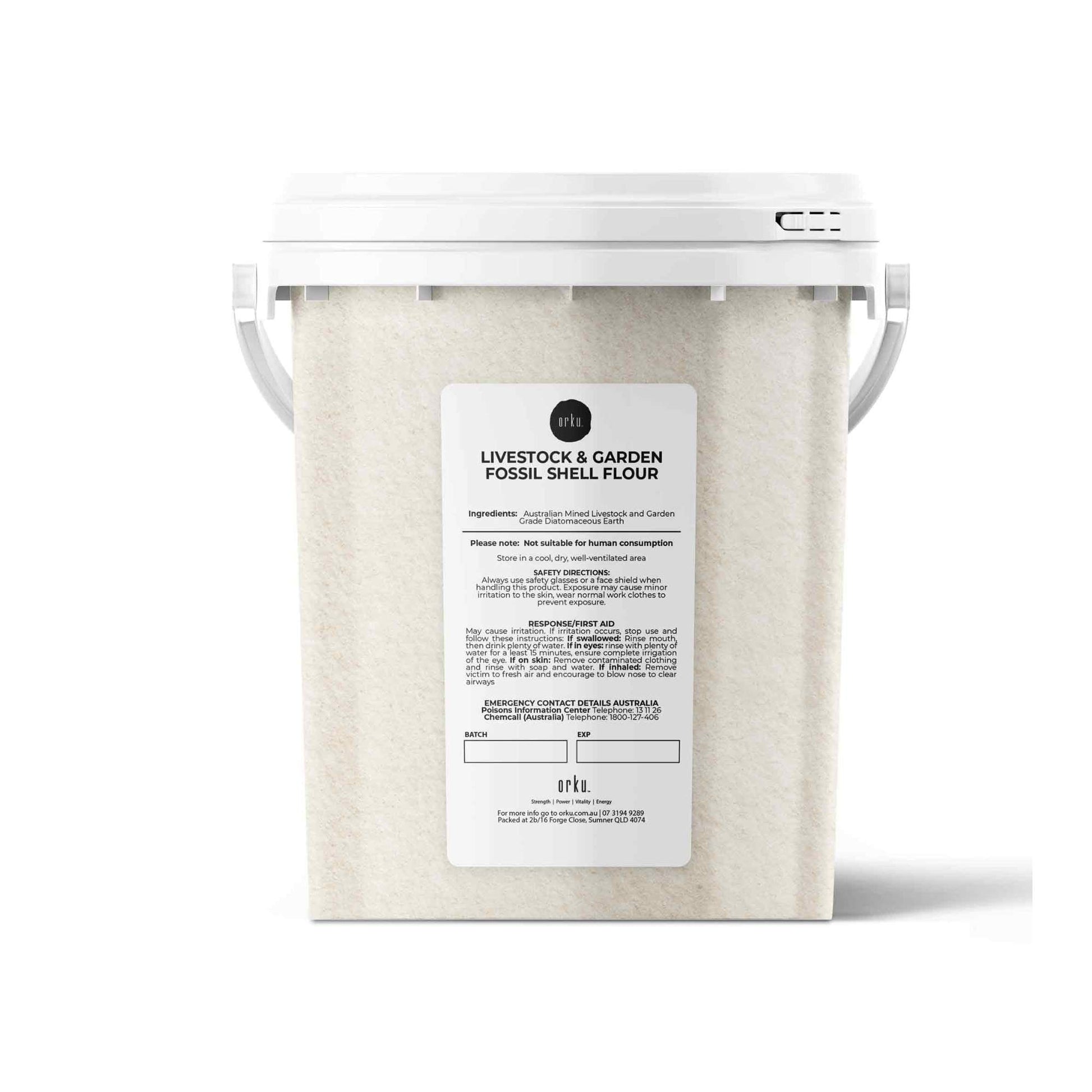 Orku Fossil Shell Flour Tubs - Livestock Garden and Pet Diatomaceous Earth-5
