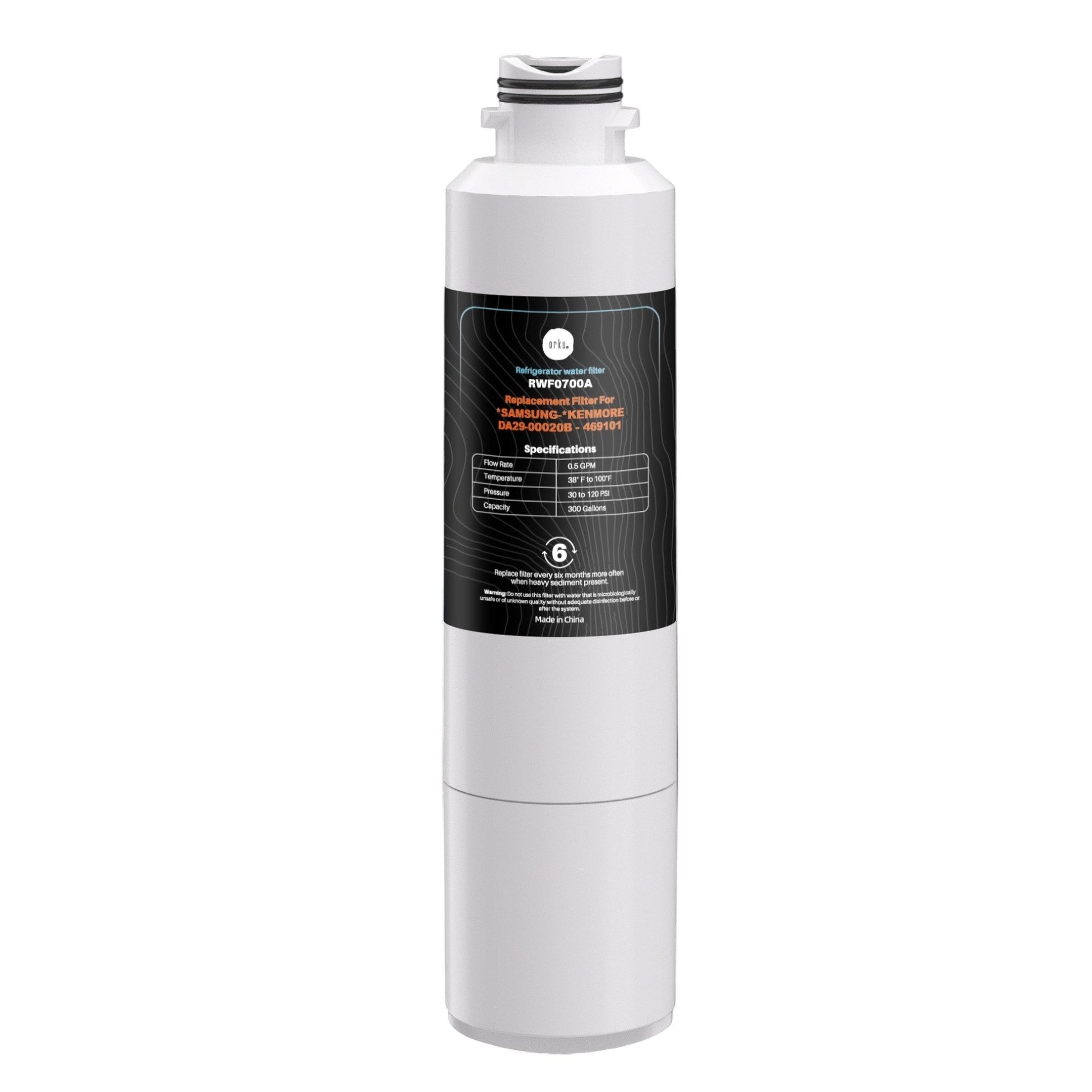 Orku Fridge Water Filter Cartridge Replacement for RWF0700A Samsung Kenmore-0