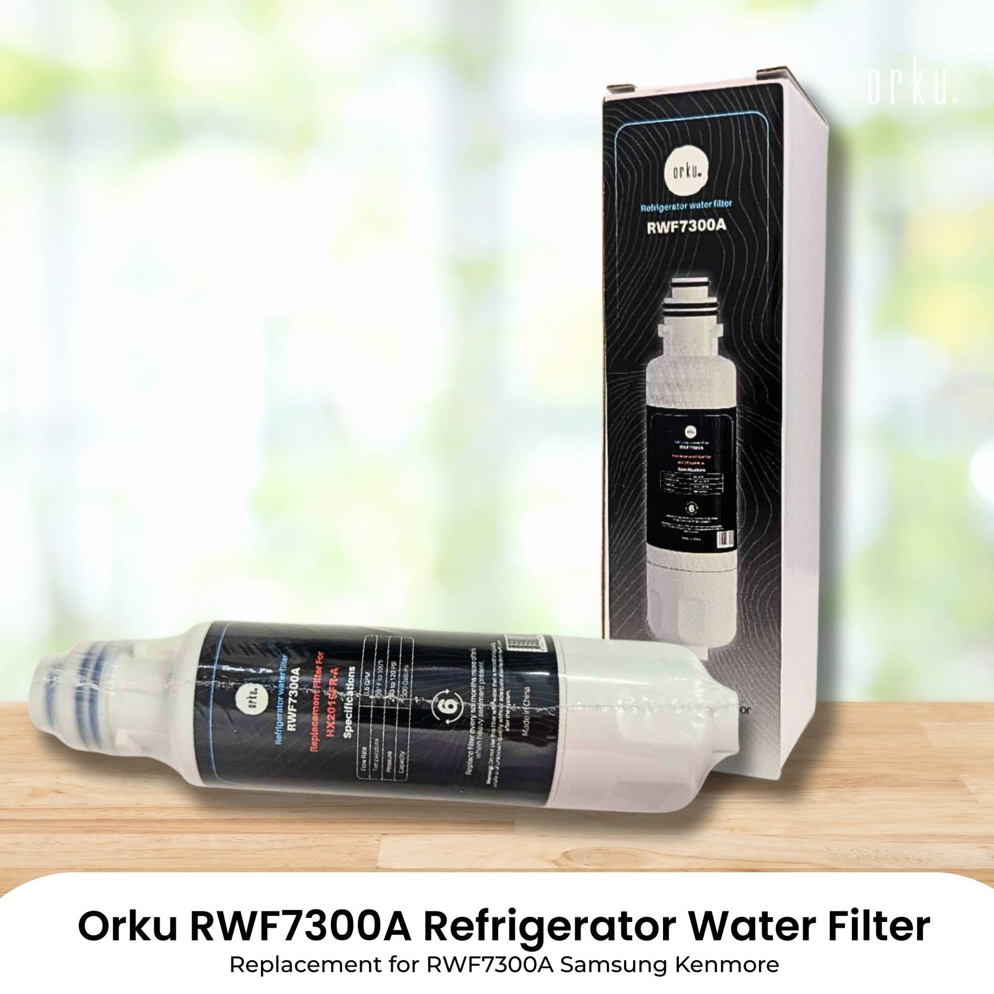 Orku Fridge Water Filter Cartridge Replacement for RWF7300A Samsung Refrigerator-1