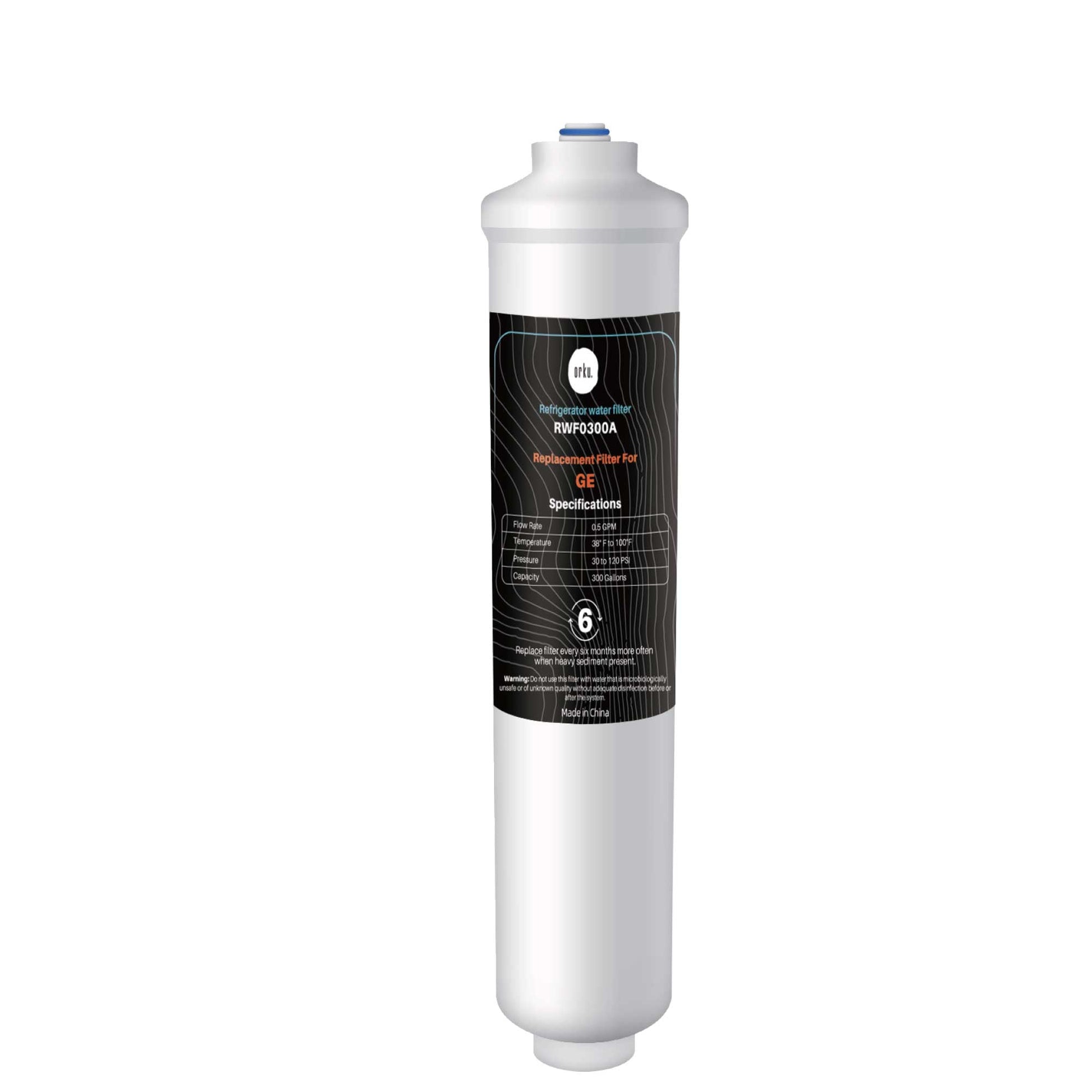 Orku Fridge Water Filter - Universal External Cartridge Replacement - RWF0300A-0