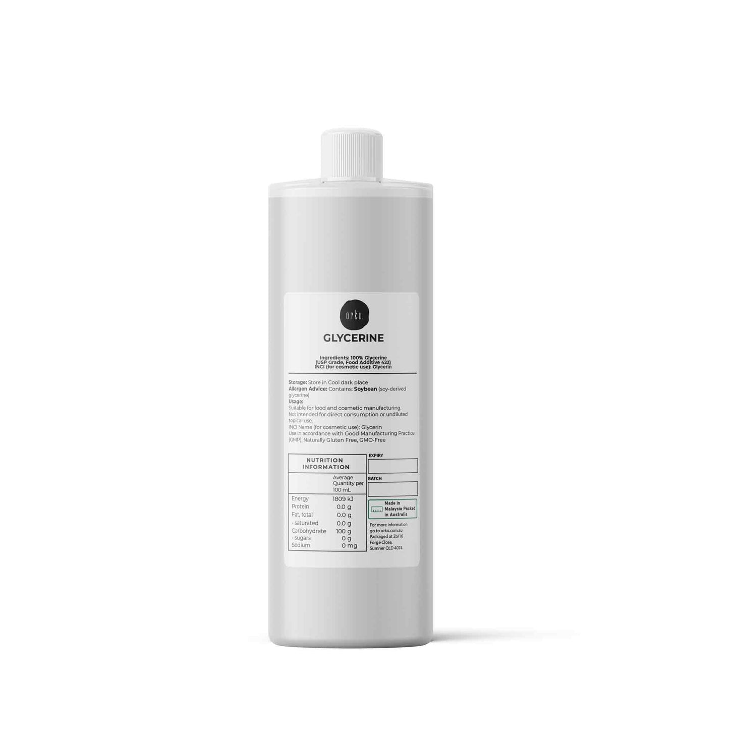Orku Glycerine 99.9% Pure USP Food + Cosmetic Grade – Vegetable Glycerol-6