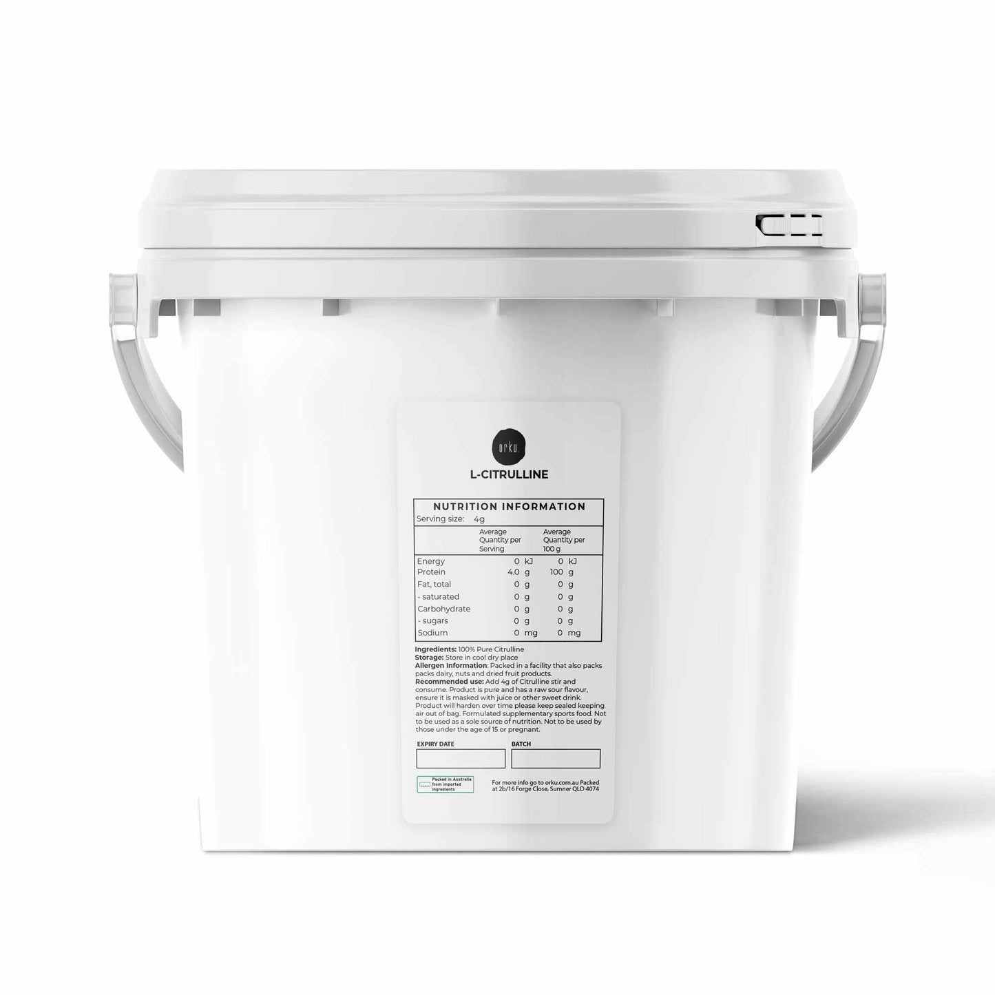 Orku L-Citrulline Powder Buckets - 100 % Pure Food Grade Amino Acid-1