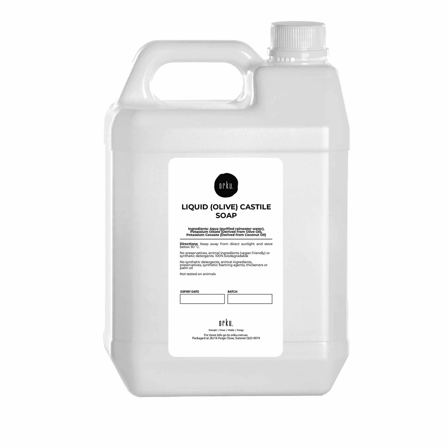 Orku Liquid Castile Soap - Pure Unscented Natural Olive Oil Base Concentrate-1