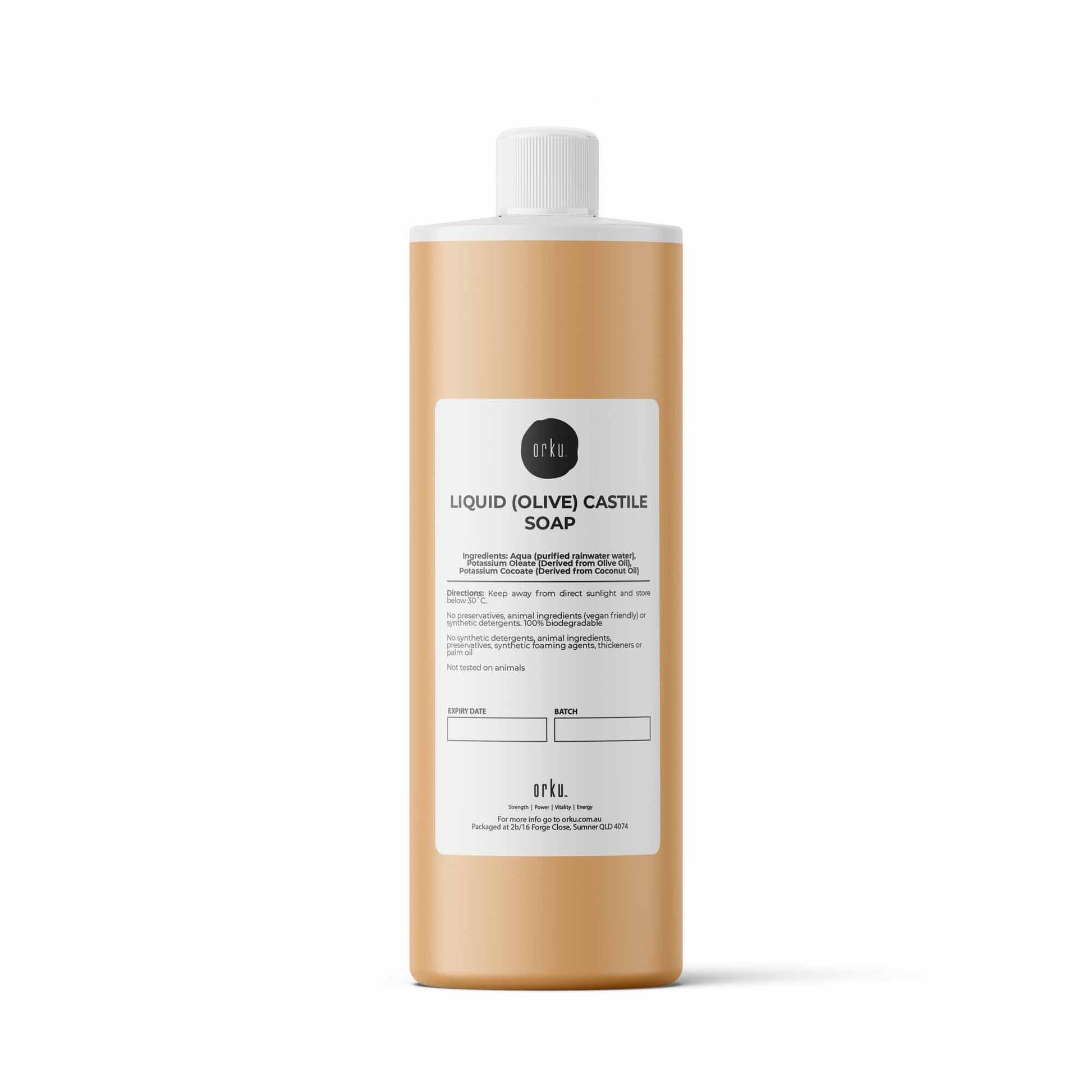 Orku Liquid Castile Soap - Pure Unscented Natural Olive Oil Base Concentrate-0