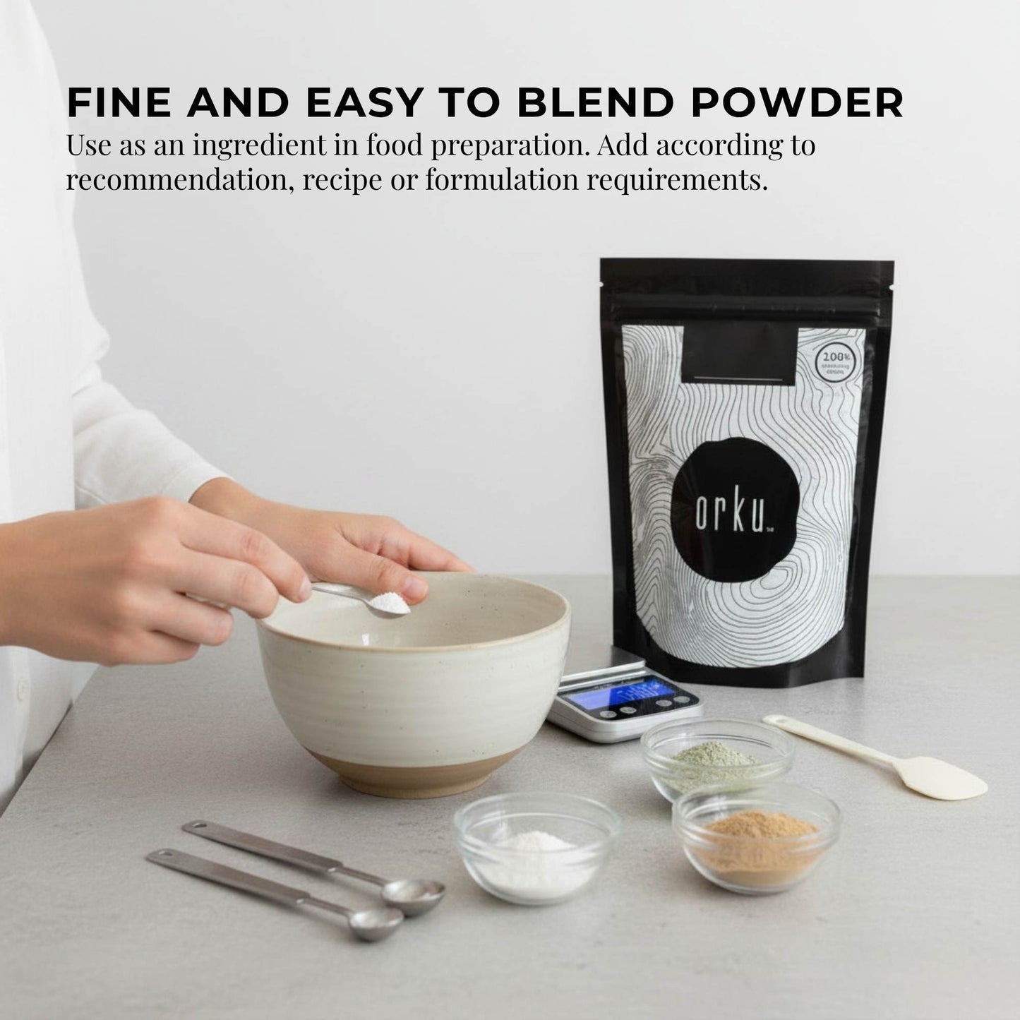 Orku 400g Magnesium Bisglycinate Powder Unflavoured Chelated-2