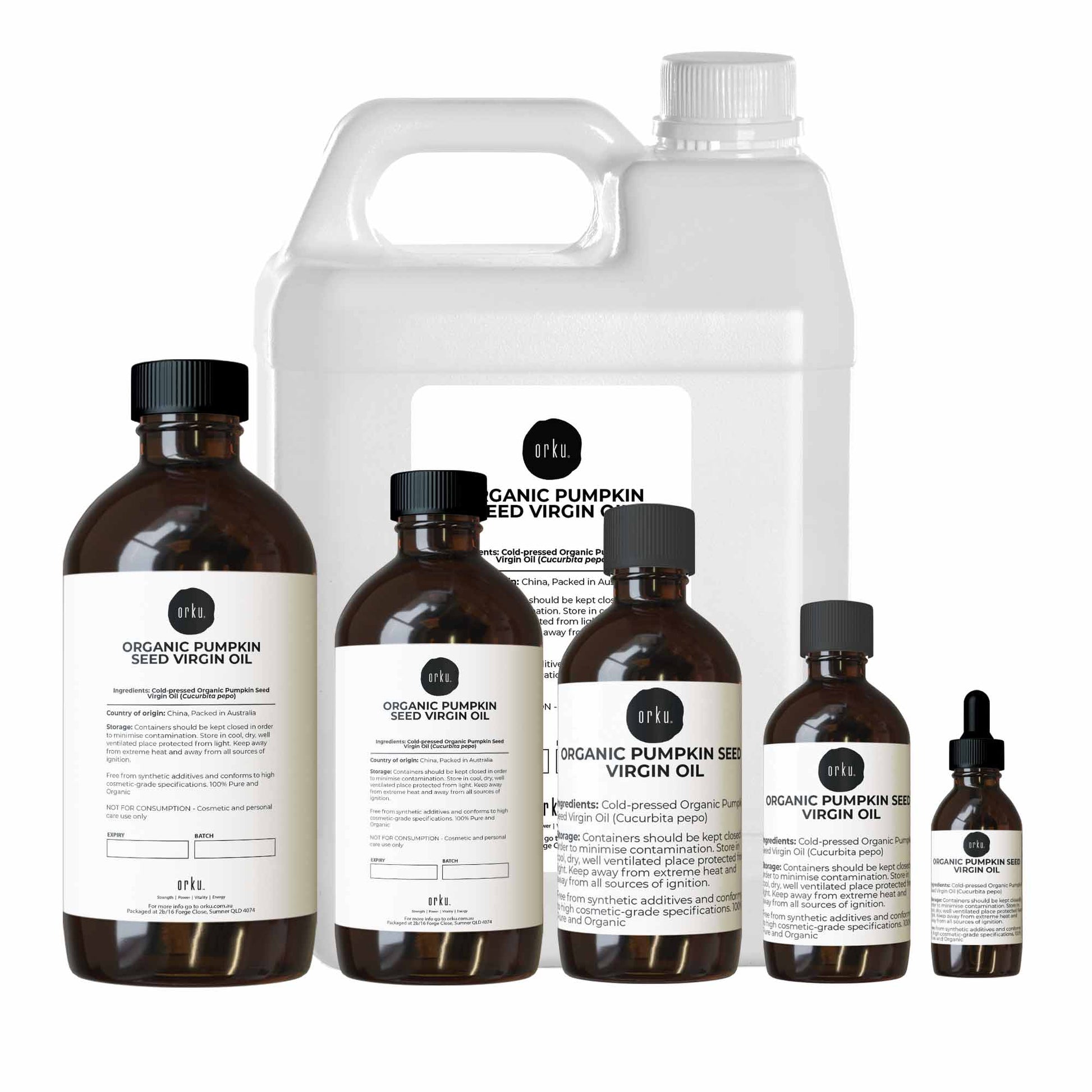 Orku Organic Pumpkin Seed Oil – Virgin Cold Pressed Unrefined Cosmetic Gr.-0