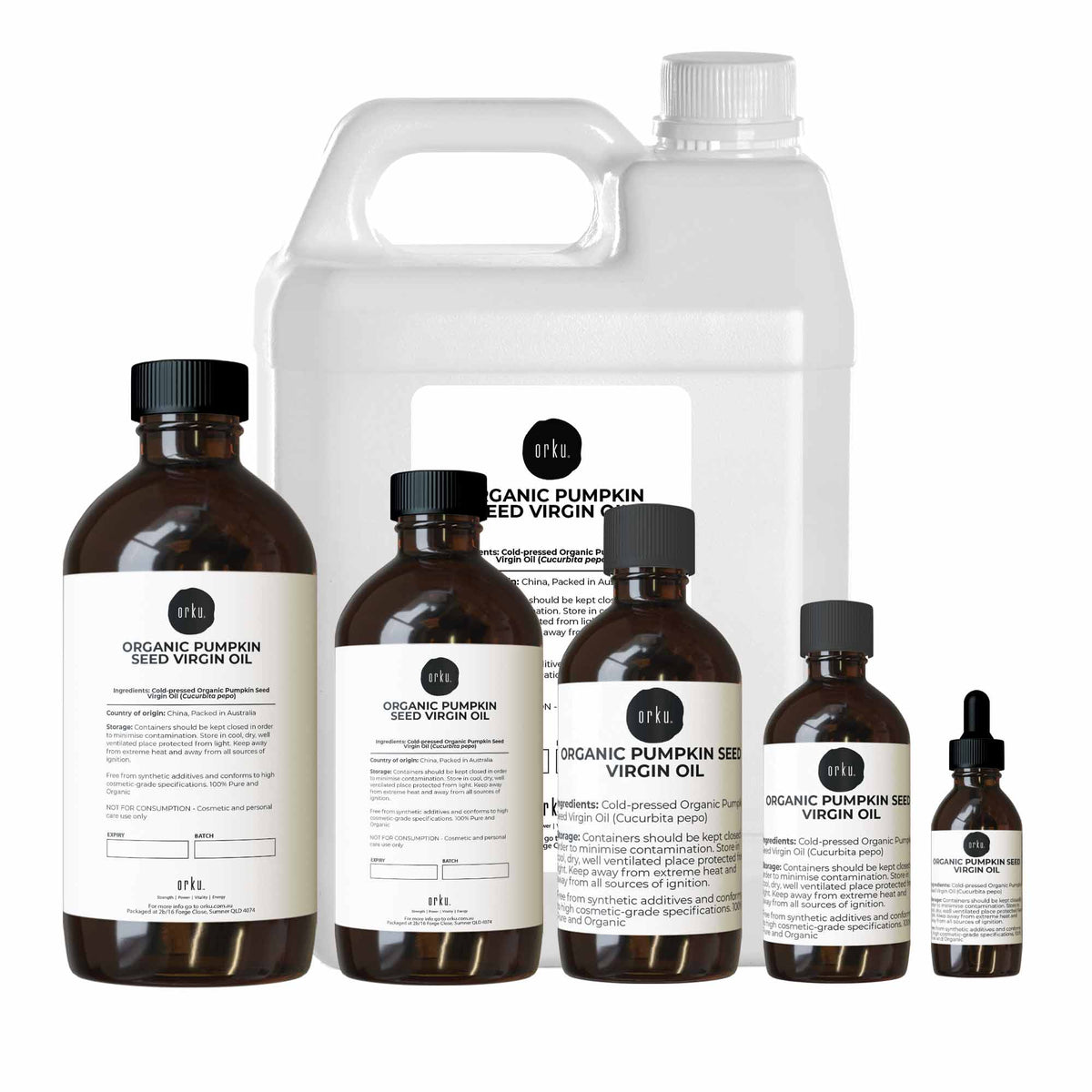 Orku Organic Pumpkin Seed Virgin Oil Cold Pressed Cosmetic Grade-0