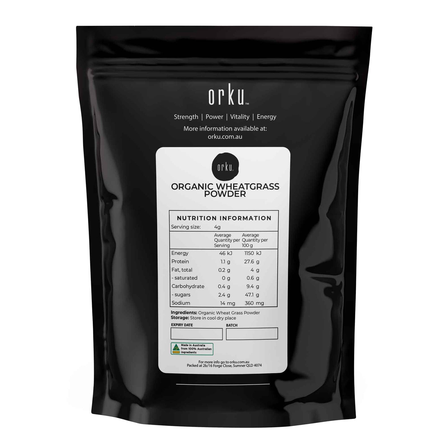 Orku Organic Wheatgrass Powder - 100% Pure Wheat Grass Leaf Superfood-1