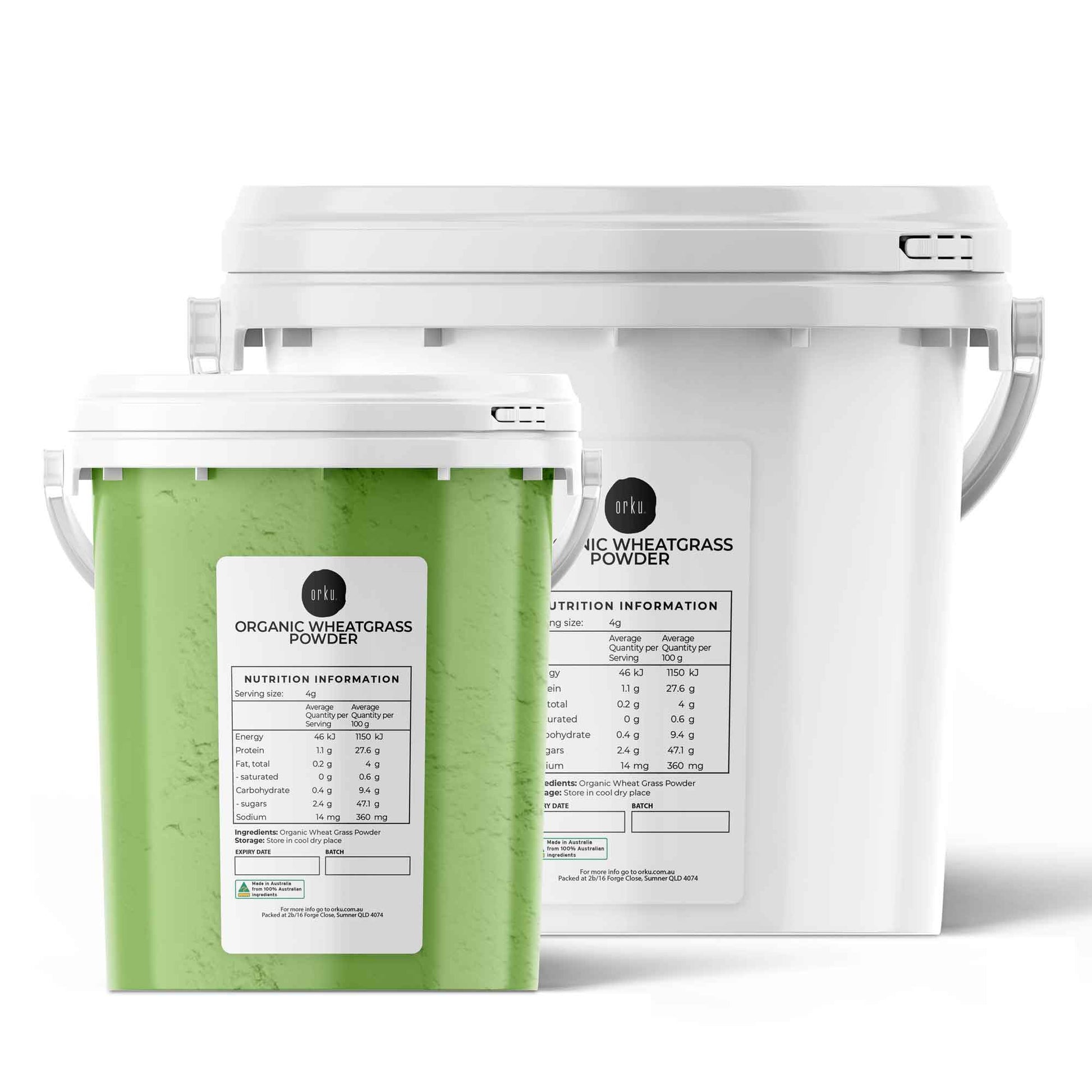Orku Organic Wheatgrass Powder Tubs - 100% Pure Wheat Grass Leaf Superfood-0