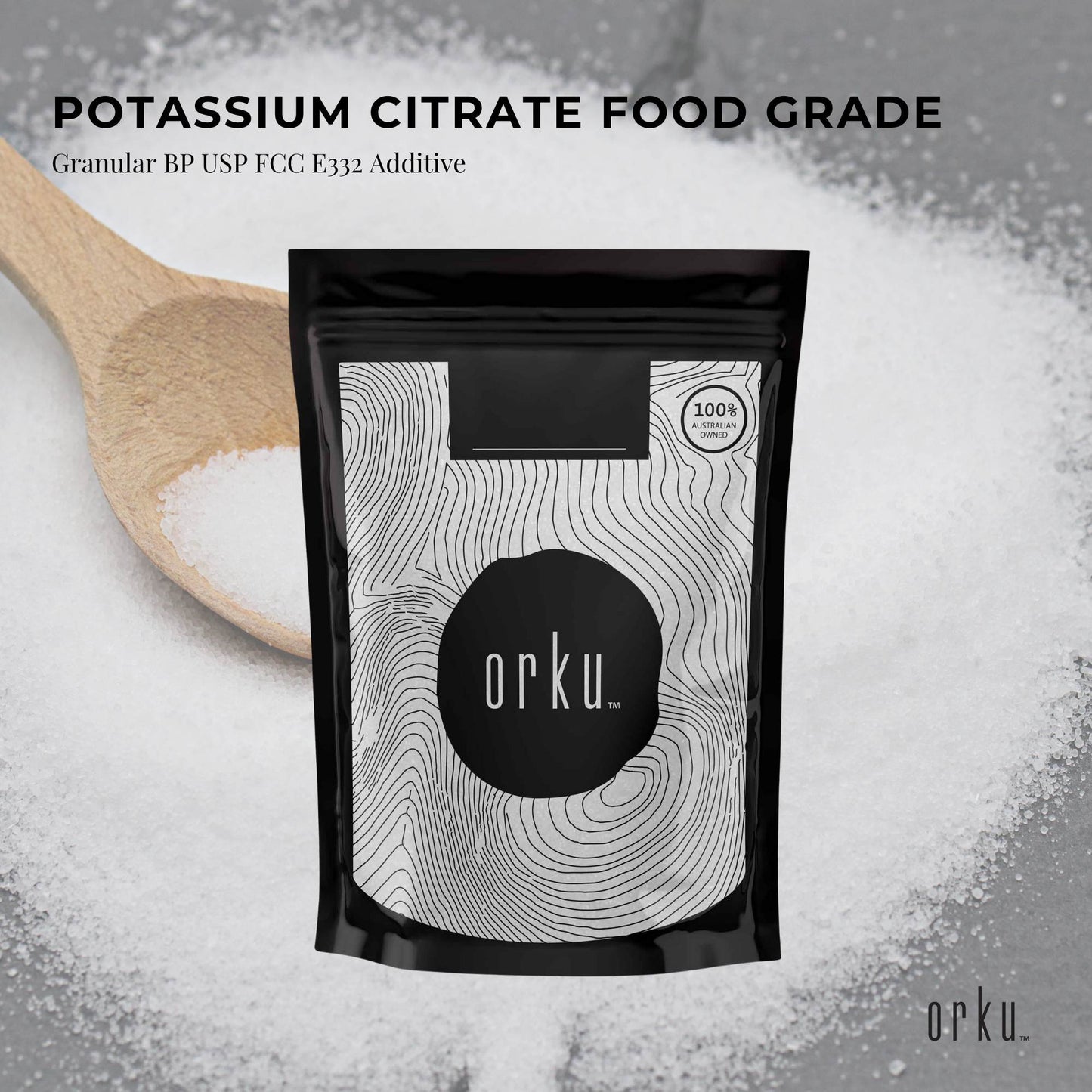 Orku 400g Potassium Citrate Food Grade - Granular BP USP FCC E332 Additive-1