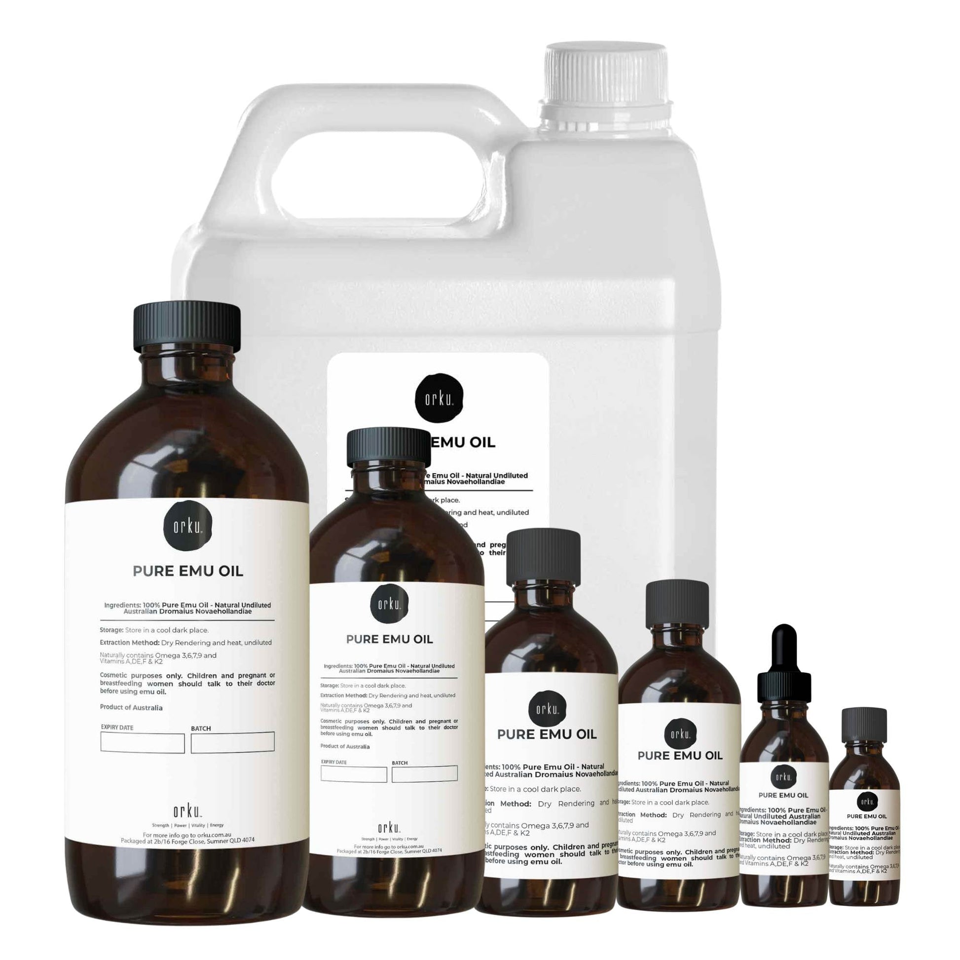 Orku Pure Emu Oil - Natural Undiluted Australian Dromaius Novaehollandiae-0