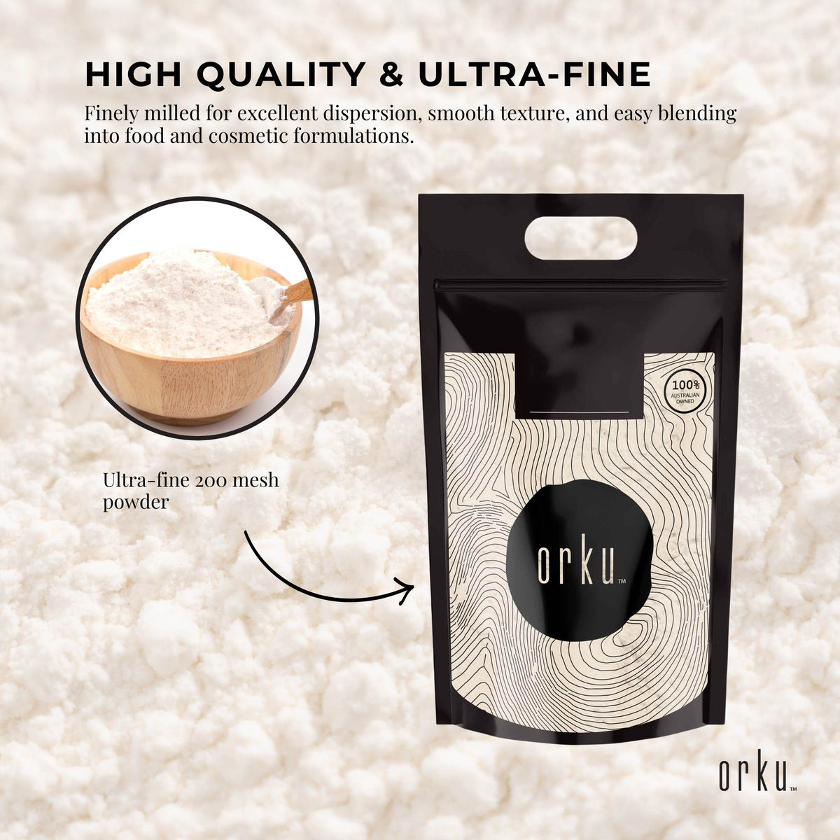 Orku 10Kg Xanthan Gum Thickener Fine Powder 200 Mesh FCC E415 Food Grade-3