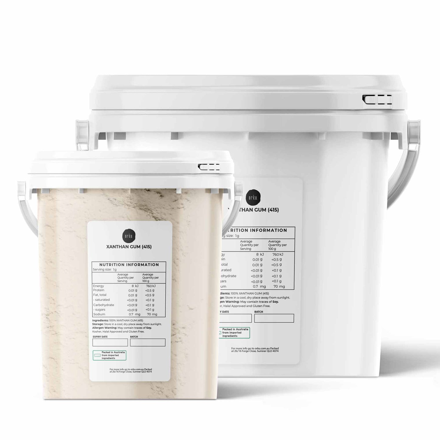 Orku Xanthan Gum Thickener Pure Fine Powder Tub 200 Mesh FCC E415 Food Additive-0