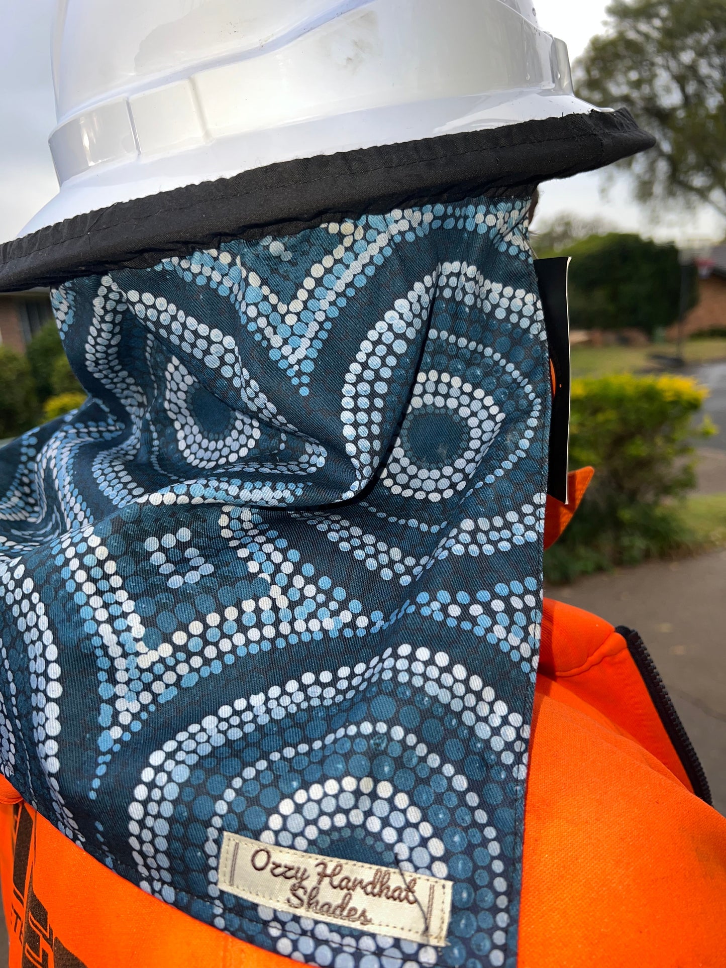 Ozzy Hardhat Shade - UPF50+ Neck Sun Protection - Indigenous Design-0