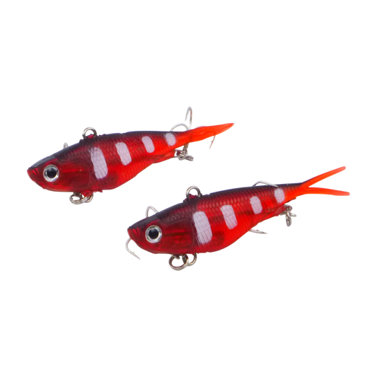 Swimerz 95mm Soft Vibe, Opaque Red, 2 pack-0