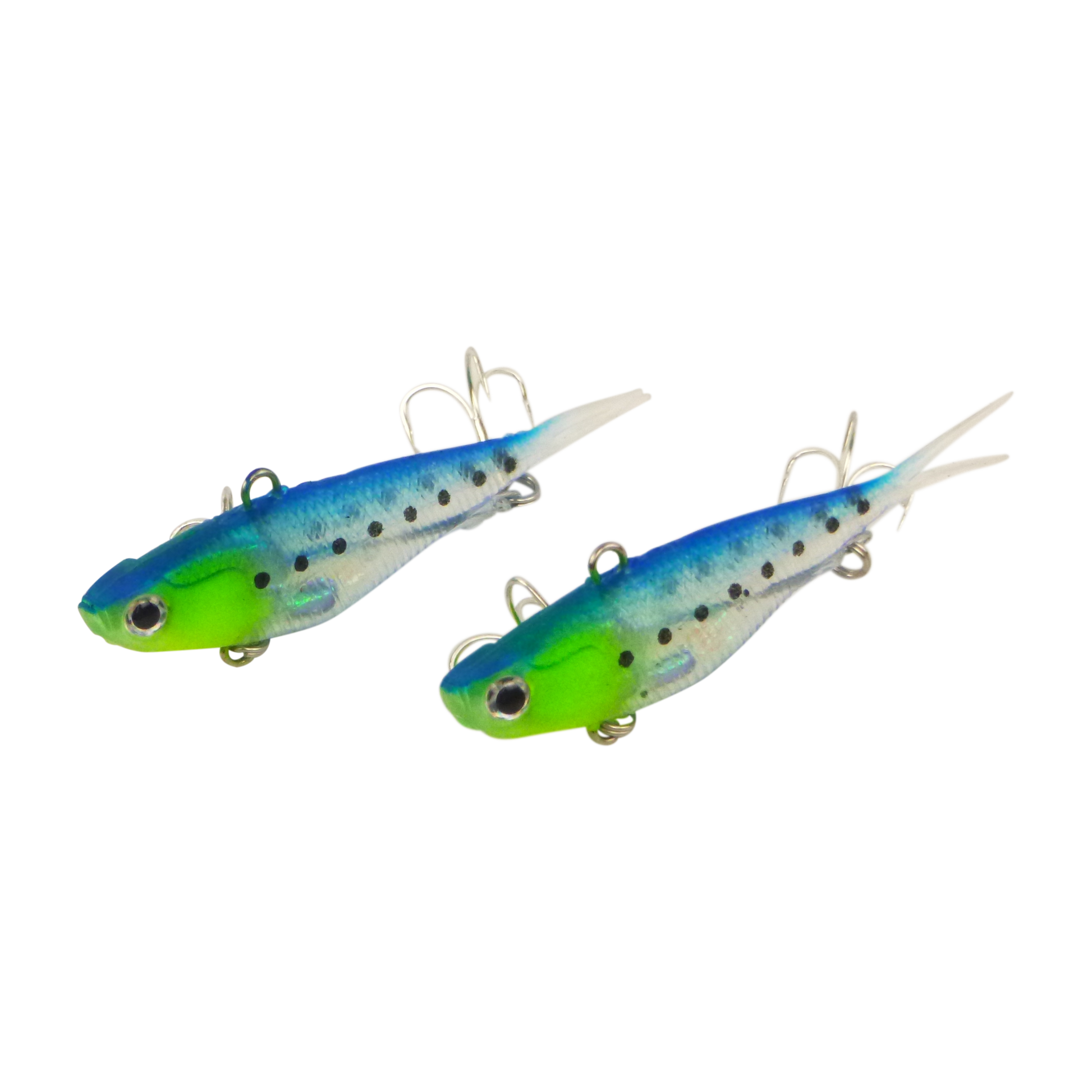 Swimerz 95mm Soft Vibe, Blue Water, 2 pack-0