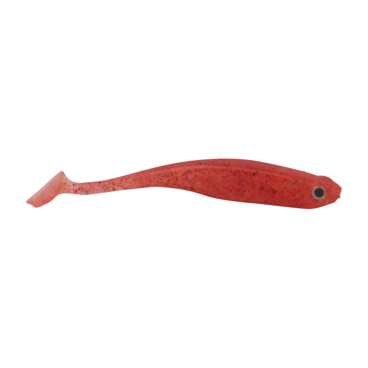 Swimerz Soft Shad 100mm Paddle Tail lure, Red Bug, 6 pack-0