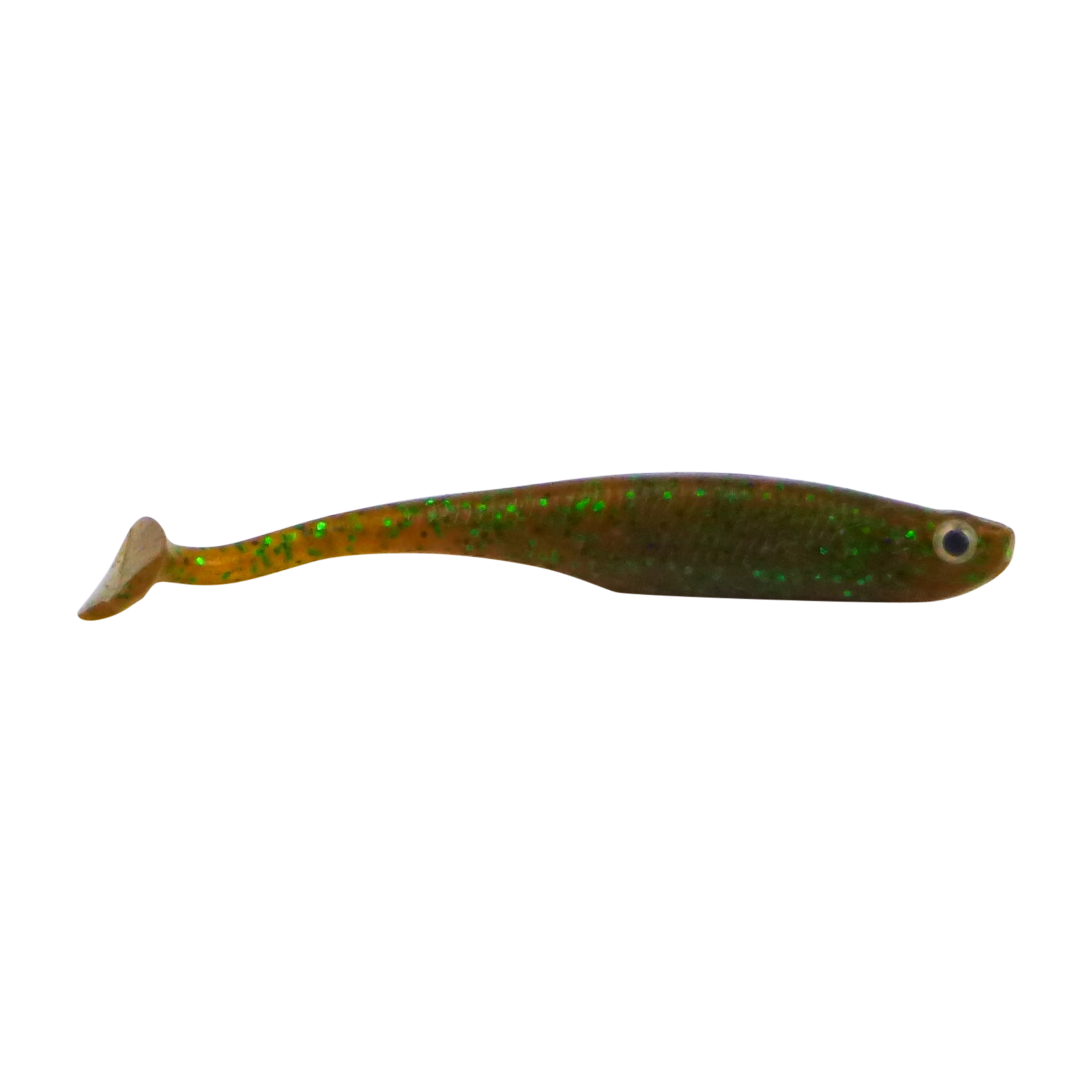 Swimerz Soft Shad 100mm Paddle Tail lure, Green Pumpkin, 6 pack-0