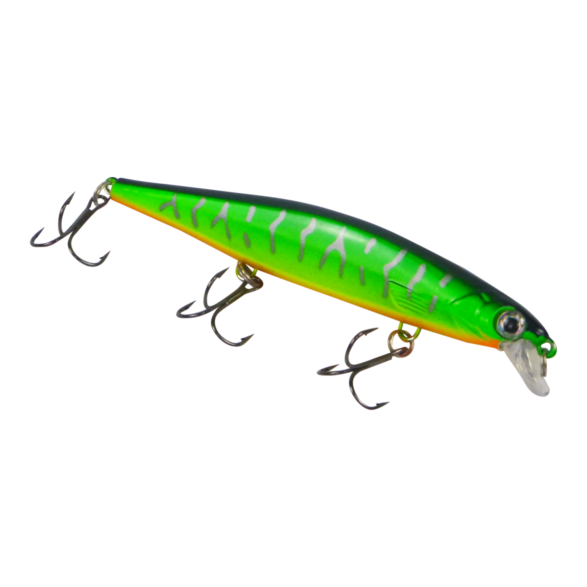 Finesse 'Chudan' 110mm Sinking/Diving Minnow, Lime Green-0