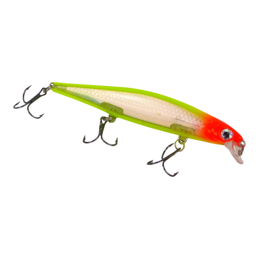 Finesse 'Chudan' 110mm Sinking/Diving Minnow, Chartruese-0