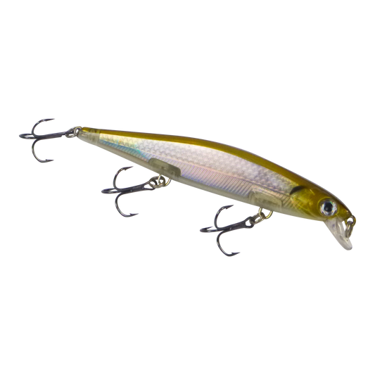 Finesse 'Chudan' 110mm Sinking/Diving Minnow, Silver Gold-0