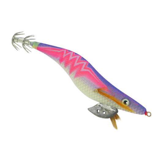 Finesse Rumoika Squid Jig, Purple Pink Neon, size 3.5, 2 pack-0
