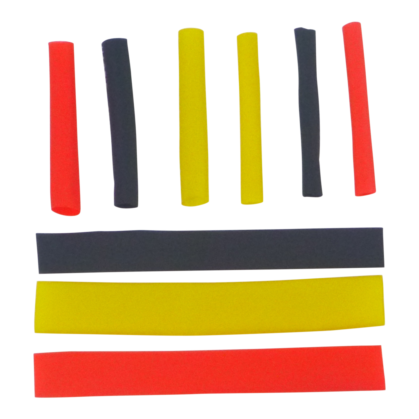 Swimerz Assist Hook Sleeves, 3mm Shrink Tube, Black, Yellow & Red, 50mmL. Qty 45.-1