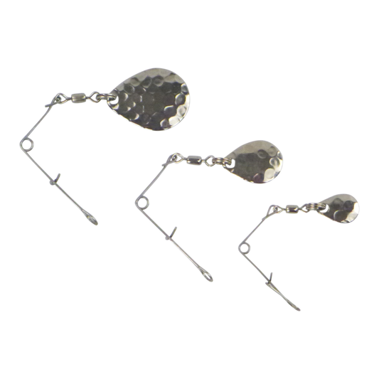 Swimerz Jig Spinner, Medium, Hammered Nickel, 5 Pack-0