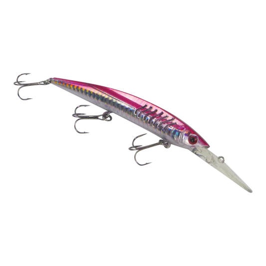 Finesse 'Flash Minnow' Magenta Silver, 150mm Deep Diving Lure-0