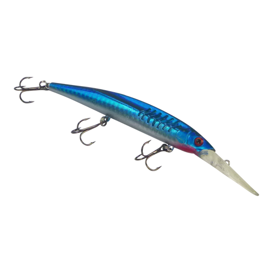 Finesse 'Flash Minnow' Blue Flash, 150mm Deep Diving Lure-0