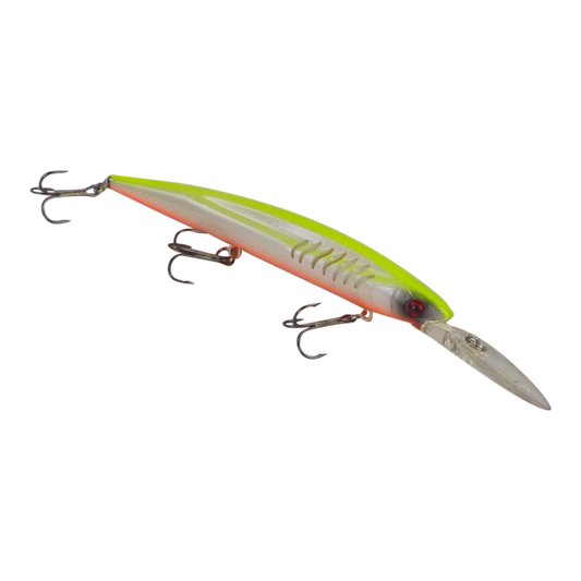 Finesse Flash Minnow, Lime Orange, 150mm Deep Diving Lure-0