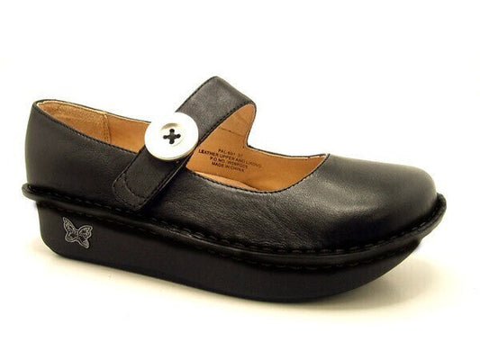 ALEGRIA Paloma Nursing Shoes Slip On Womens Work Working Hospitality - Black Nappa-0