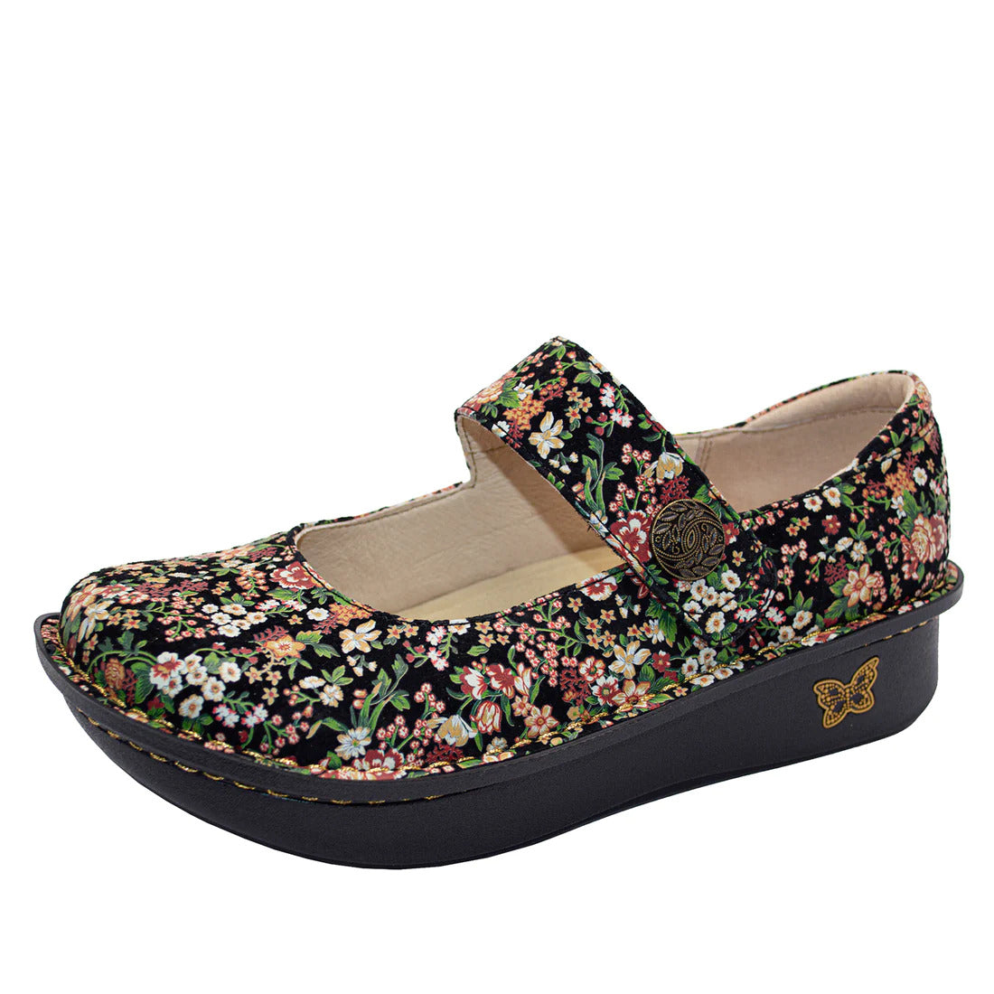 Alegria Paloma Mary Jane Work Shoe Nursing Arch Support - Earthy Bloom-1