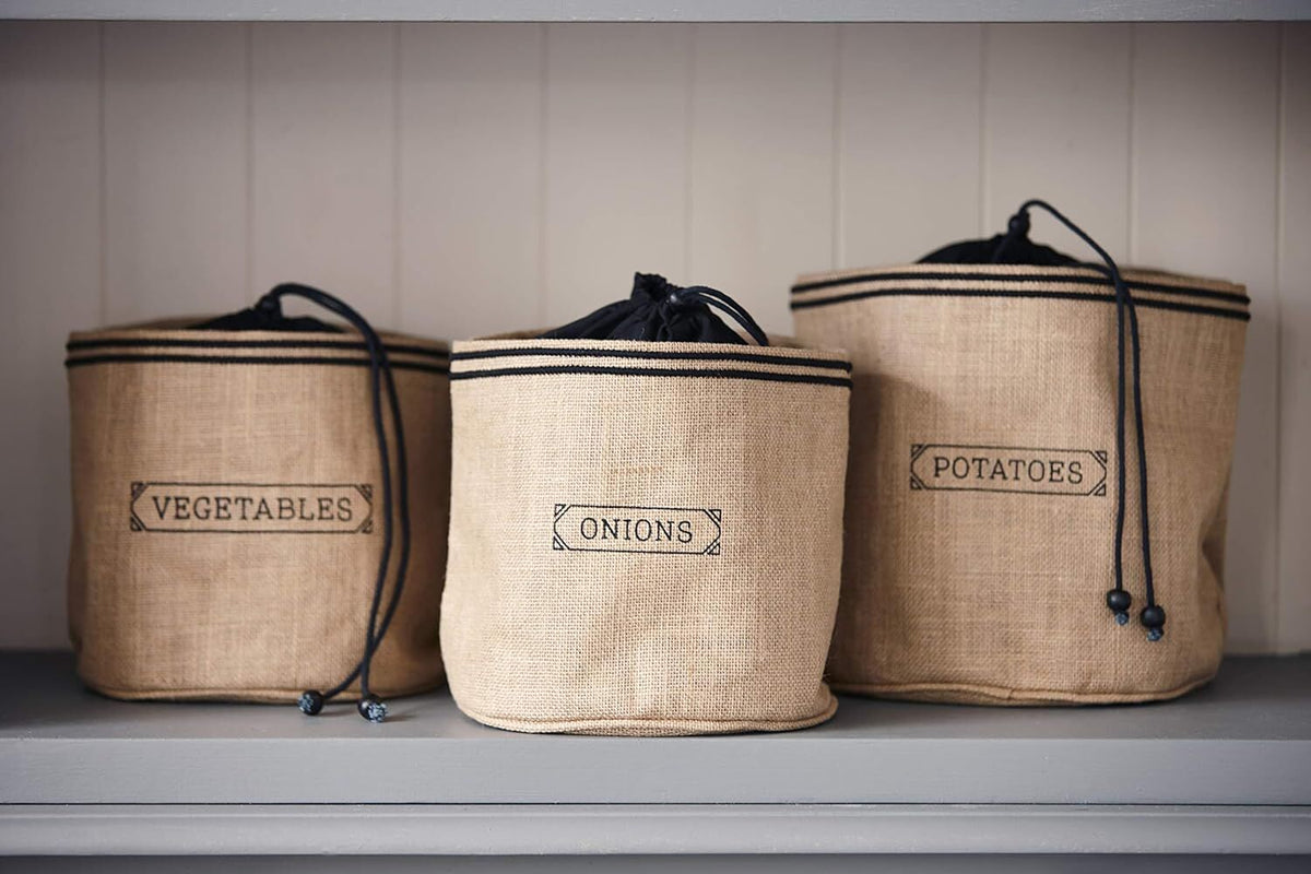 Pantry Potato Hessian Preserving Bag Sack 24x24x18cm in Natural
