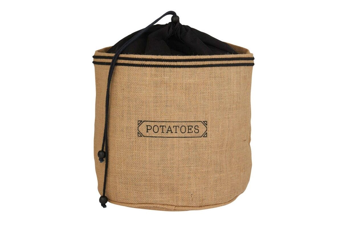 Pantry Potato Hessian Preserving Bag Sack 24x24x18cm in Natural