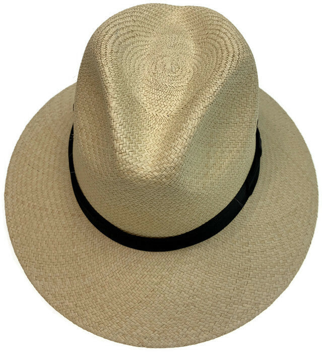 Luxury Genuine Panama Straw Hat Ecuadorian Fedora Wide Brim - Hand Woven in Ecuador MADE IN USA-0
