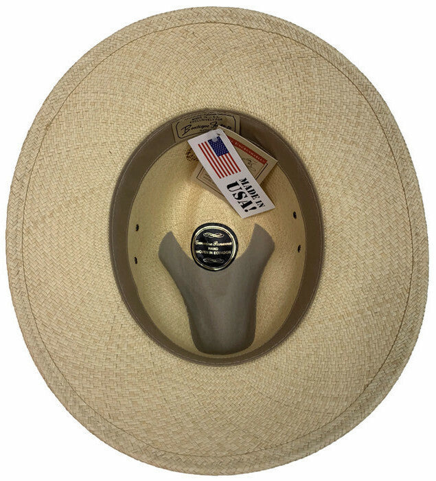 Luxury Genuine Panama Straw Hat Ecuadorian Fedora Wide Brim - Hand Woven in Ecuador MADE IN USA-3