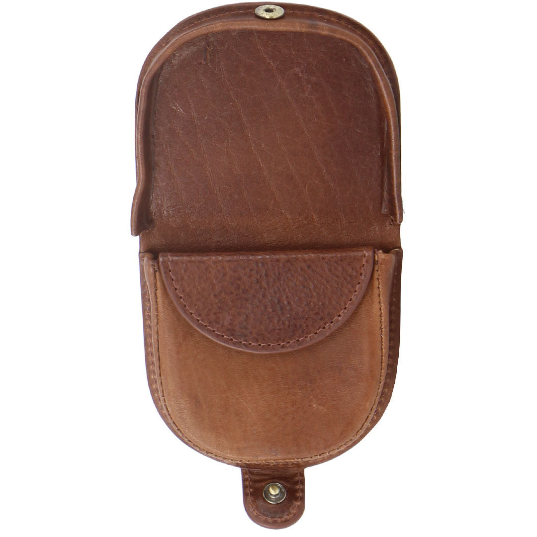Pierre Cardin Italian Leather Coin Purse Genuine Wallet RFID Protection - Cognac-0