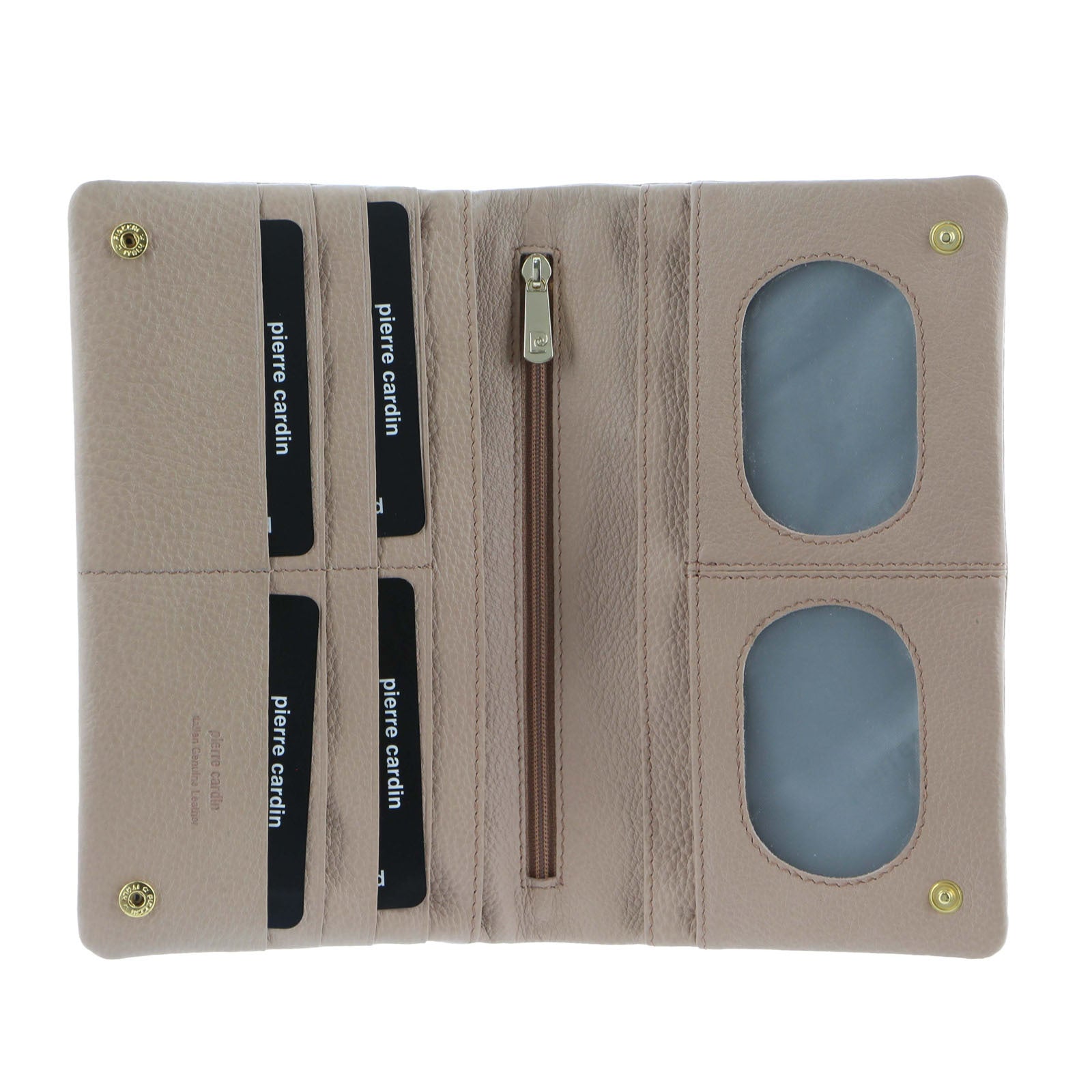Pierre Cardin Ladies Womens Genuine Leather Bi-Fold RFID Purse Wallet - Blush-1