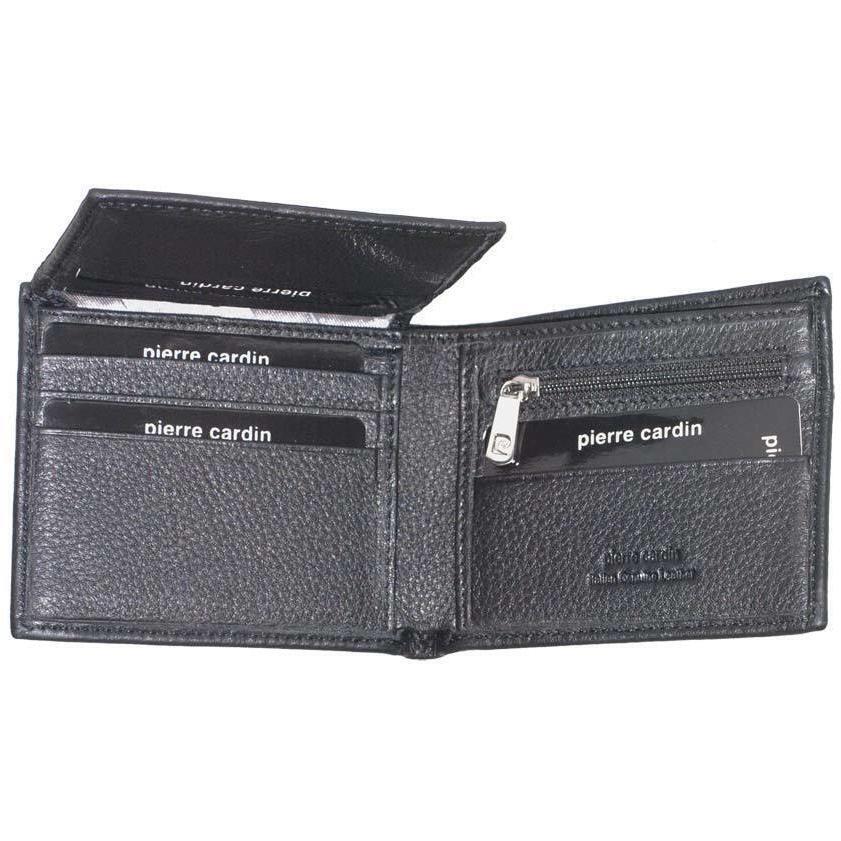 Pierre Cardin Mens Wallet RFID Blocking Genuine Italian Leather - Black-3