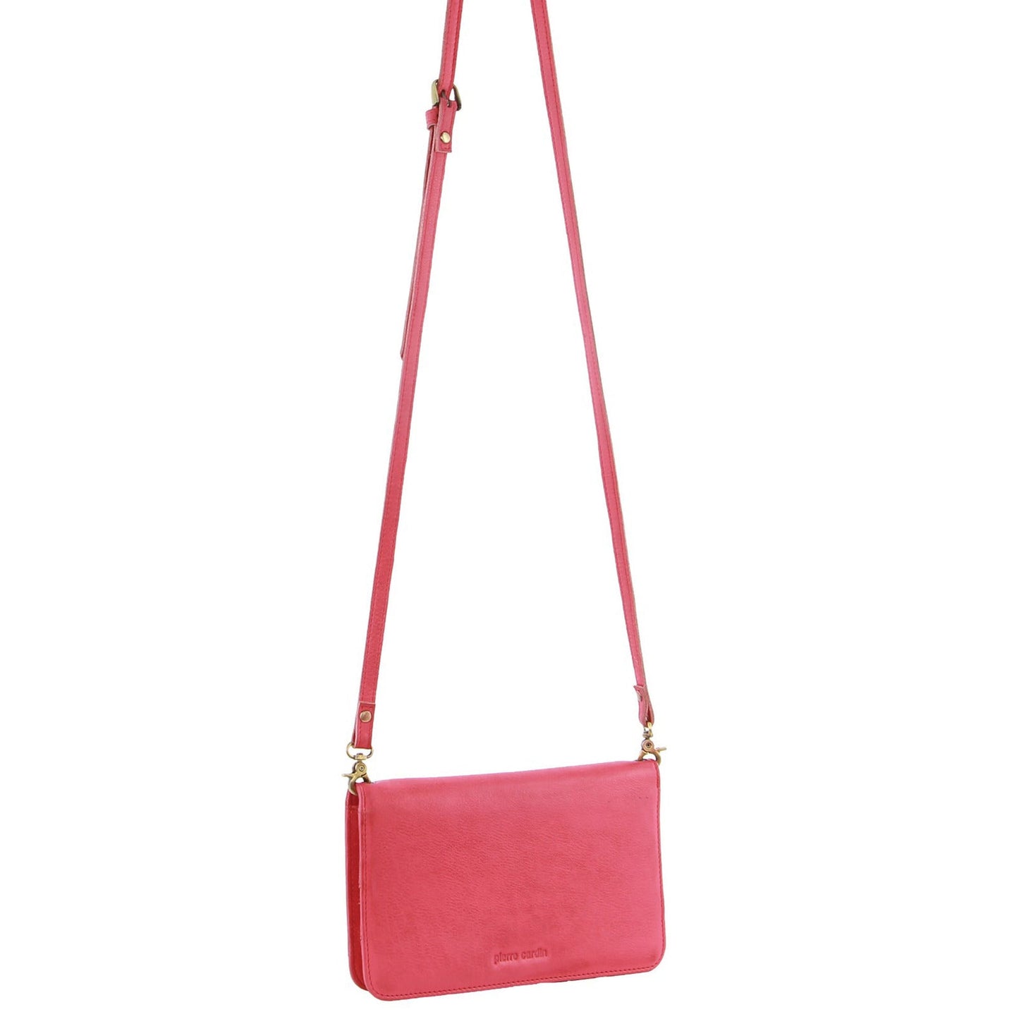 Pierre Cardin Ladies Womens Clutch Leather Wallet Purse RFID Protected - Pink-1