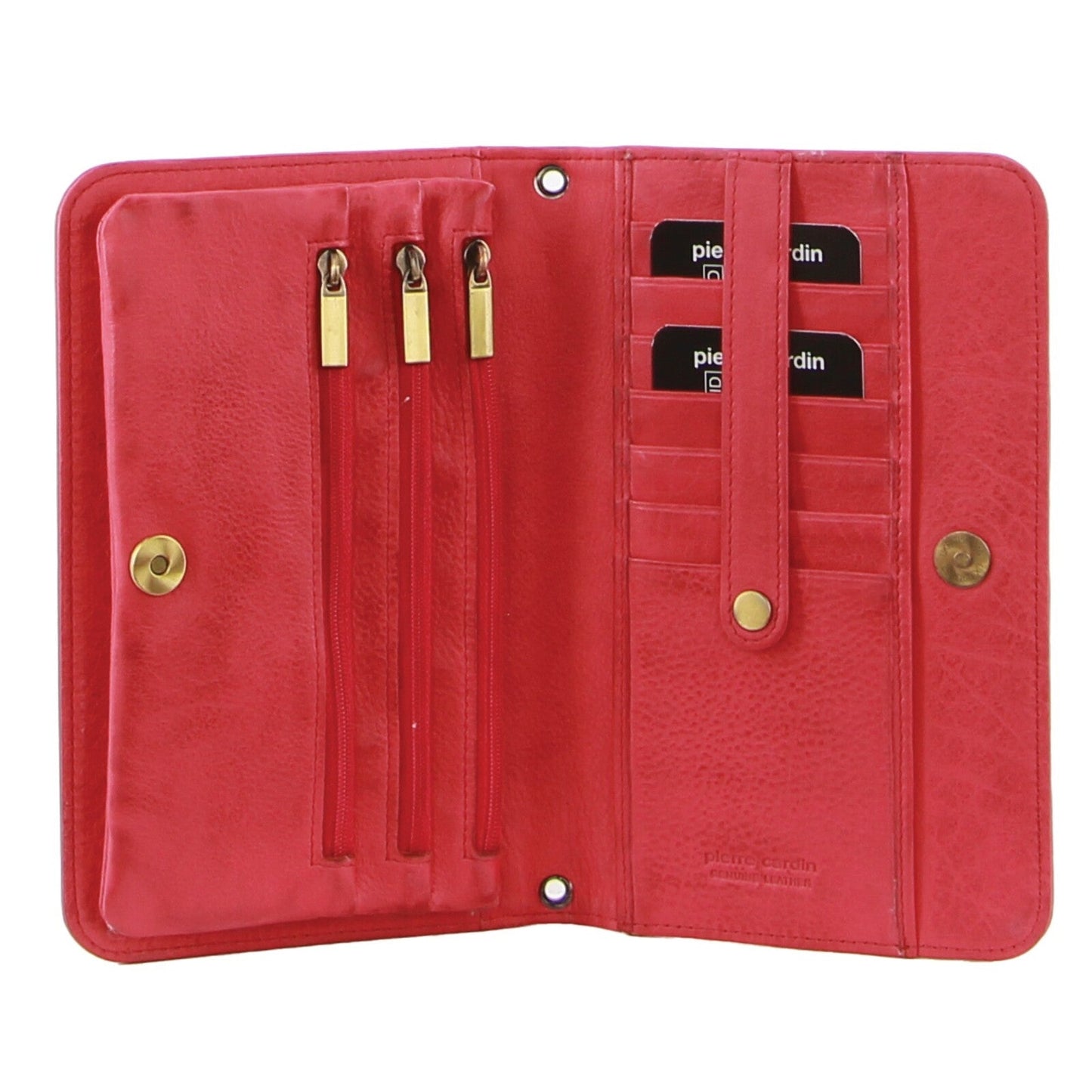 Pierre Cardin Ladies Womens Clutch Leather Wallet Purse RFID Protected - Pink-3