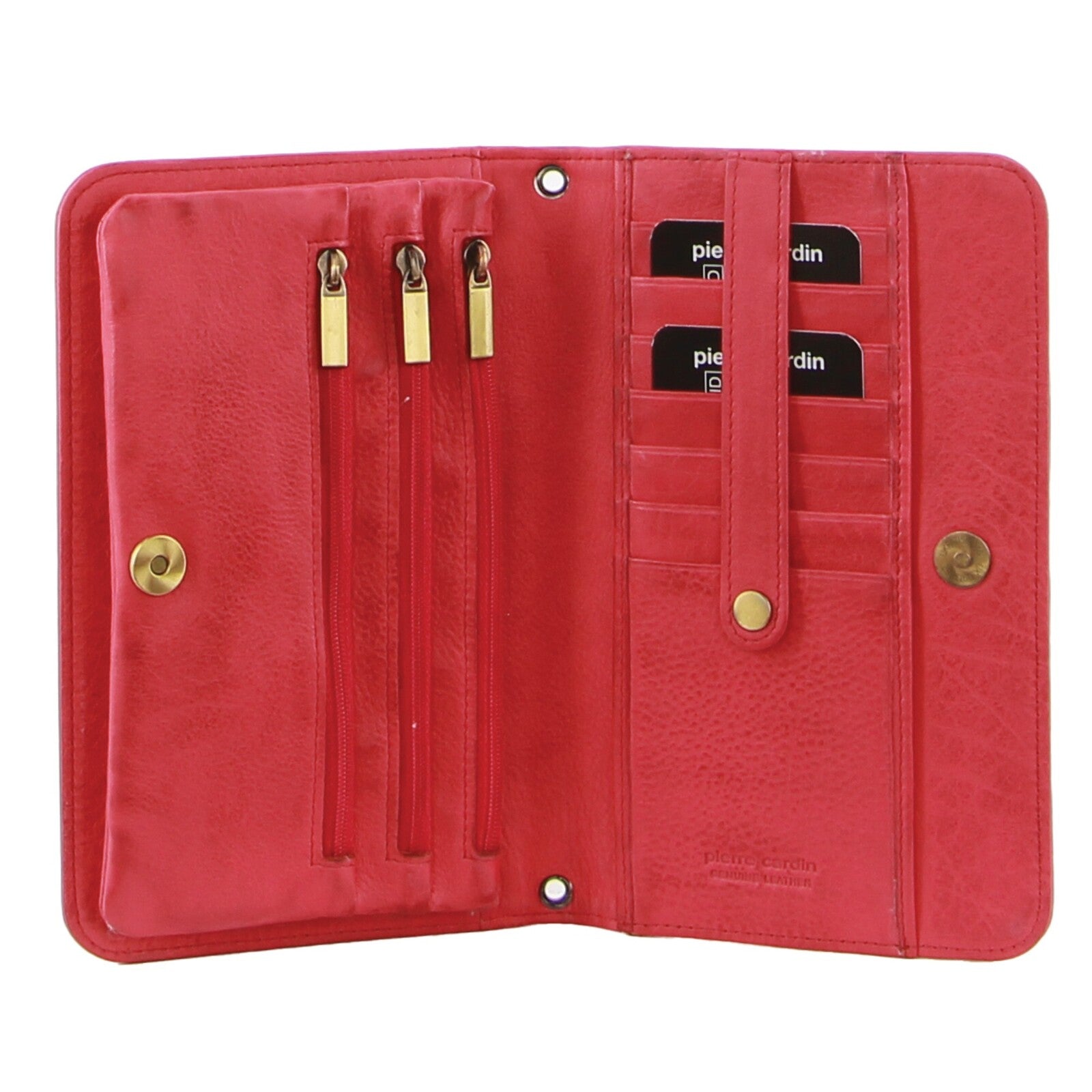 Pierre Cardin Ladies Womens Clutch Leather Wallet Purse RFID Protected - Pink-3